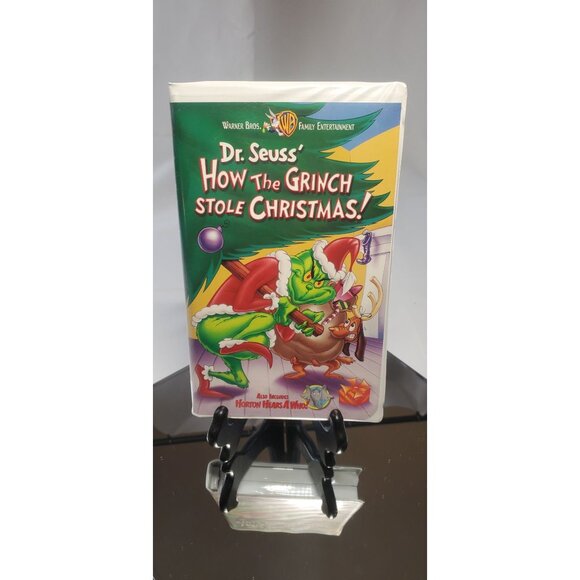 Dr. Seuss' How To Grinch Stole Christmas 2000 VHS Tape Movie Clamshell - Picture 1 of 3